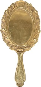 Oglinda de mana, aurie, aspect vintage, 13x27 cm