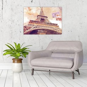 Tablou pe sticlă - Prriveliștea din Paris (70x50 cm)