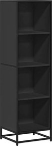 vidaXL Bibliotecă, negru, 40x35x139 cm, lemn prelucrat