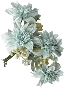 Crizanteme bleu artificiale, Kim, 35cm