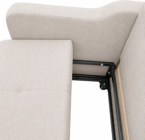 Canapea SAMY extensibila, 2 locuri, cu lada de depozitare, albastru, cadru metalic , 152x100x92 Bej, Stofa