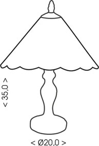 Brilagi - Lampă de masă Tiffany cu vitralii FOLIA 1xE27/60W/230V