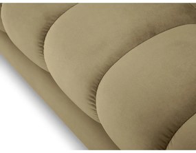 Colțar din catifea cu extensie pe partea dreaptă Cosmopolitan Design Bali, bej