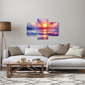 Tablou - Apus de soare artistic colorat (90x60 cm)