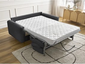 Canapea neagră pentru dormitul zilnic/extensibilă 220 cm Cocoone – Bobochic Paris