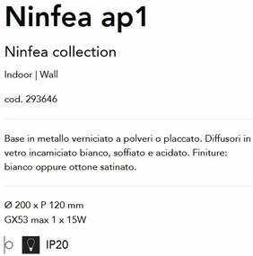 Aplica de perete design modern Ninfea ap1 alama
