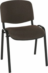 Scaun ISO NEW, maro inchis/negru, stofa clasica/metal, 53x58x83 cm