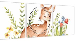 Tablou - Micuțul cerb (cu ceas) (90x30 cm)