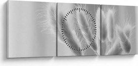 Tablou - Iarbă de coadă de iepure (cu ceas) (90x30 cm)