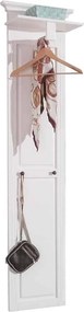 Cuier lemn masiv alb Ariana, 42 × 28 × 180 cm