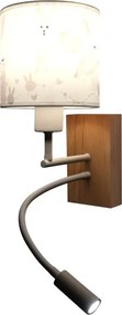 Brilagi - lampă LED Flex. BOBO WOOD 1xE27/25W/230V + LED/3W stejar/alb/iepurași