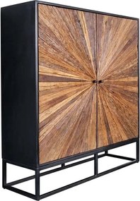 Comoda inalta design industrial vintage Barracuda 120cm, maro