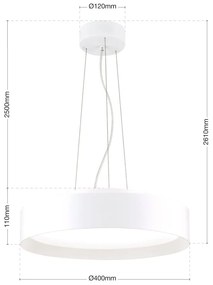 Lustra LED suspendata iluminat ambiental VARIO D-40cm