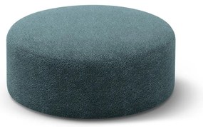 Taburet petrol cu tapițerie din țesătură bouclé Dia – Micadoni