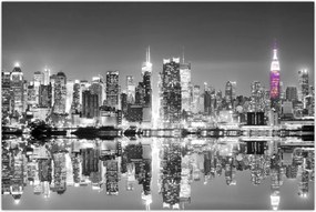 Tablou - New York și zgârie-norii mov (90x60 cm)