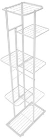 Suport pentru flori Bamir 2, alb, 43 x 22 x 126 cm