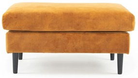 Taburet galben din catifea Adagio - Scandic