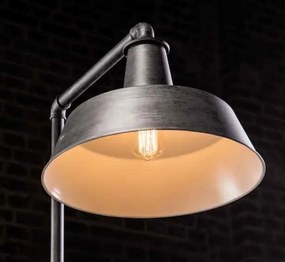 Masa design industrial din fier forjat cu lampa inclusa H 16933