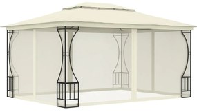vidaXL Pavilion cu plase, crem, 300 x 400 x 265 cm