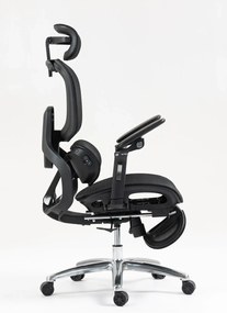 RESIGILAT- VIGOCHAIR ULTRA PRO ROLLER Scaun ergonomic, spatar reglare verticala, suport lombar cu masaj si incalzire, sezut translatie, cotiere 6D, suport picioare, Full Mesh, Negru