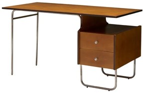 Birou din lemn si metal cu 2 sertare, "Maurice"