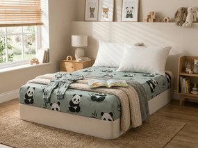 Cearsaf din microfibra PANDA RELAX mentol 90x200 cm