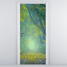 Fototapet pentru ușă - Drum mărginit de copaci (95x205cm)