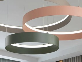 Lustra cu 3 inele colorate LED CCT si telecomanda Halos