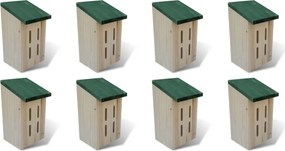 vidaXL Căsuțe de fluturi, 8 buc., 14x15x22 cm, lemn