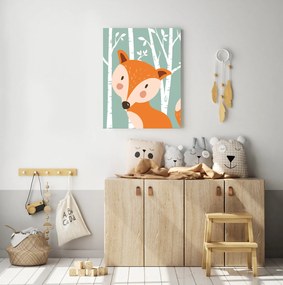 PIPPER | Tablouri pentru copii - Vulpea în pădure 50 x 40 cm