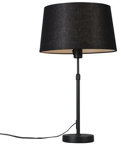 Lampă de masă neagră cu abajur negru 35 cm reglabil - Parte