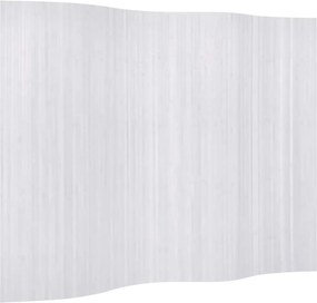 vidaXL Paravan de cameră, alb, lățime 250 cm, înălțime 165 cm, bambus