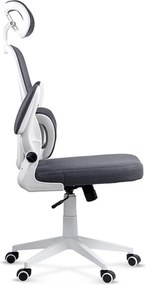 Scaun ergonomic OFF 432 gri, suport lombar și brațe rabatabile