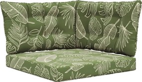 vidaXL Perna pentru canapea de exterior 3 pcs Design cu frunze