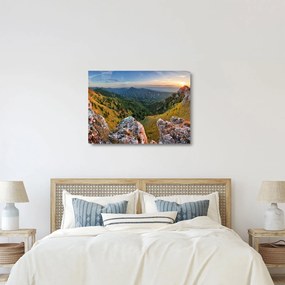 Tablou pe sticlă - Peisaj montan (70x50 cm)