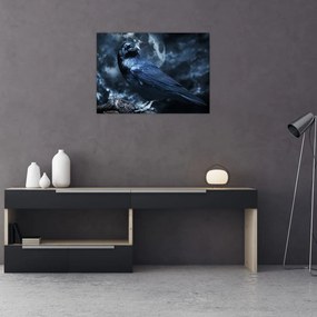 Tablou pe sticlă - Corbul (70x50 cm)