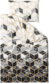 Lenjerie de pat din bumbac ATHENA POLY negru Dimensiune lenjerie de pat: 2 buc 70 x 90 cm | 200 x 220 cm