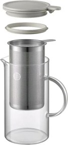 Ceainic cu infuzor BUYDEEM CD2002, 800 ml, Otel inoxidabil, Design elegant, Gri