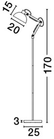 Lampadar / Lampa de podea design modern Mutanti negru NVL-6713402