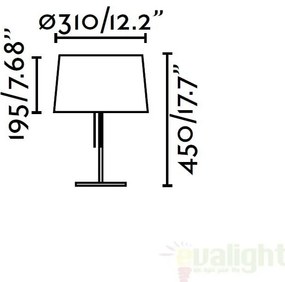 Veioza / Lampa de masa moderna alba, VOLTA 20025