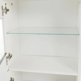 Mobilier living, alb/extra strălucire neagră HG, LEO