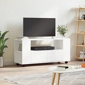 Comoda TV, alb, 102x34,5x43 cm, lemn prelucrat