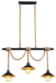 Lustra suspendata cu 3 pendule design industrial DIANA negru
