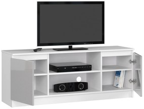 Măsuță TV Dariel (Alb + metalic lucios). 1069772