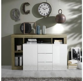 Comodă LENOR alb/maro