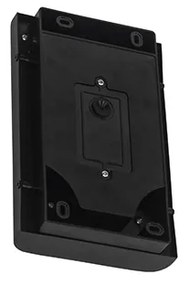 Aplică neagră cu LED inclus IP44 cu senzor de mișcare - Khuvan