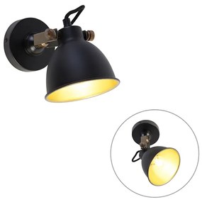 Aplică industrială neagră cu auriu reglabil - Liko
