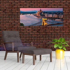 Tablou - Panorama orașului Budapesta, Ungaria (120x50 cm)