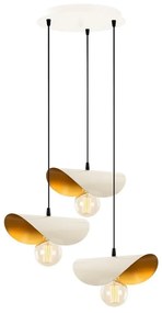 Lustră albă-aurie cu abajur din metal Sivani – Opviq lights