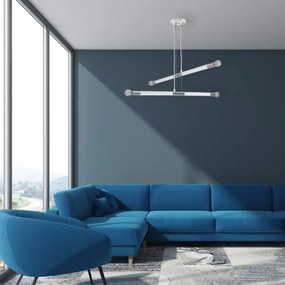 Lustră pe cablu BASTONE WHITE 4xE14/40W/230V